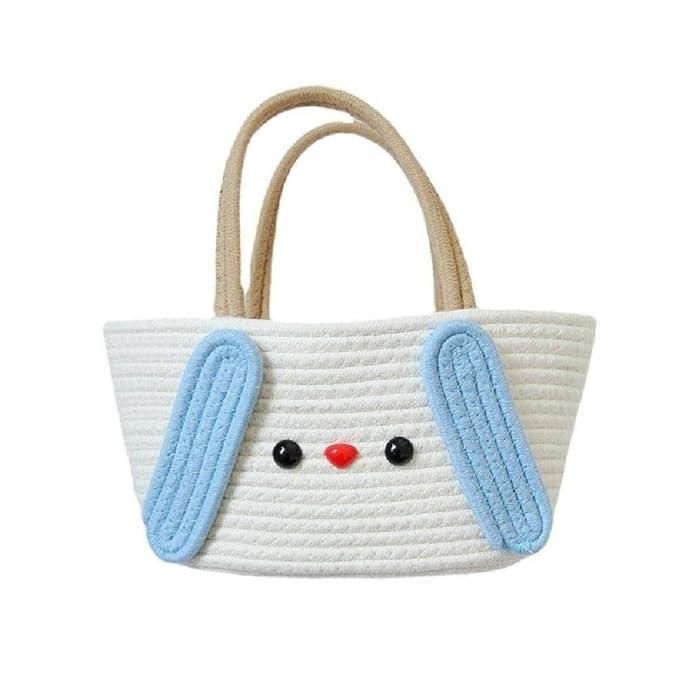 Cute Cartoon Bag Shopper Woven Casual Handbag