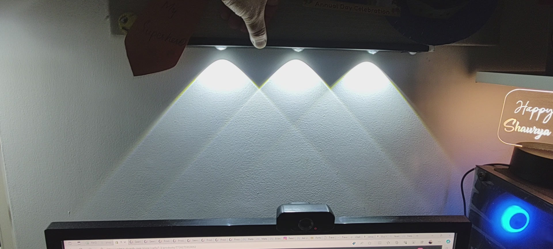 LED PIR Motion Sensor Cabinet Light, USB Rechargeable